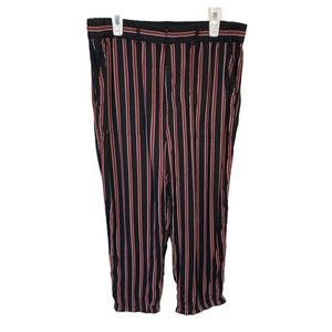 Anthropologie Stripped Cropped Joggers Womens‎ Size XS